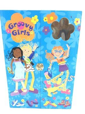 Groovy Girls Wooden Wardrobe Closet Armoire Doll Storage Case Manhattan Toy